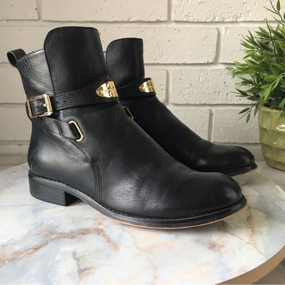 Michael Michael Kors Arley Black Leather Ankle Boots - Picture 5 of 13